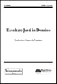 Exsultate Justi in Domino SATB choral sheet music cover